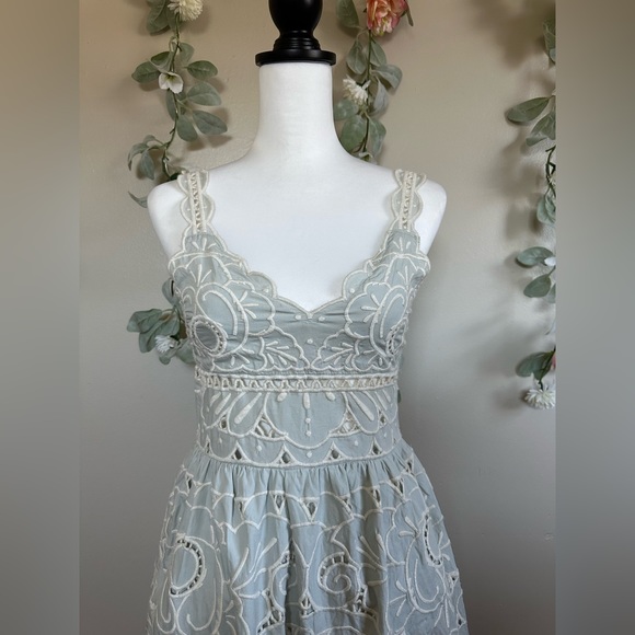 Sea NY Blaire Eyelet Sleeveless Dress in Blue - Picture 7 of 16